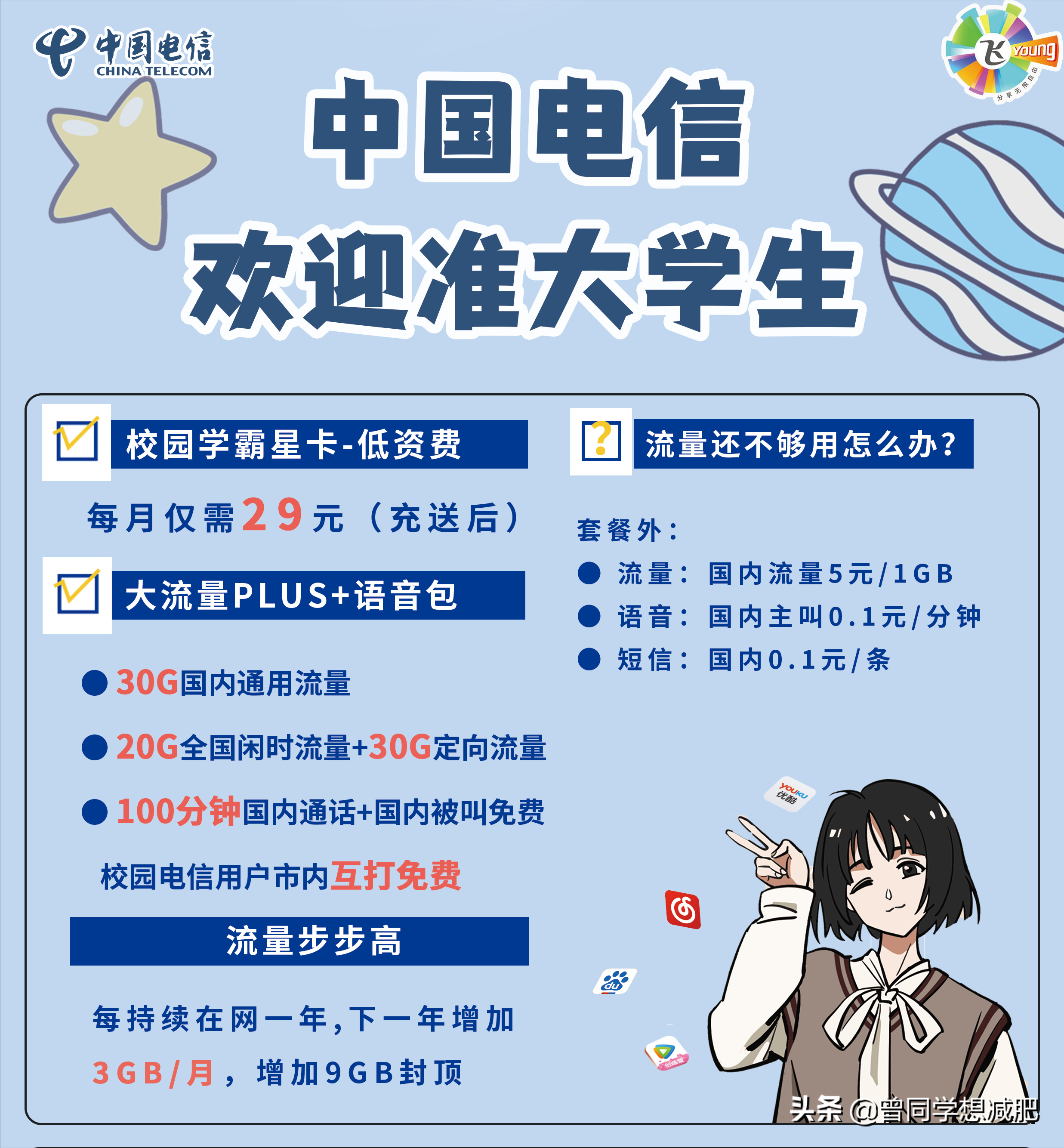 学生应该怎么选择流量卡？学生推荐用什么大流量套餐？