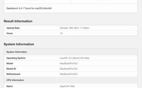 苹果m1max跑分，苹果m1max处理器跑分