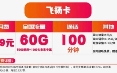 联通飞扬卡怎么样，联通飞扬卡19元套餐详情