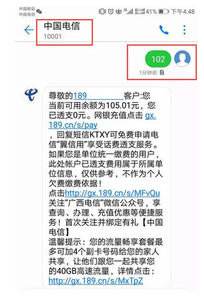 中国电信查流量发什么短信，10001短信查询剩余流量-2