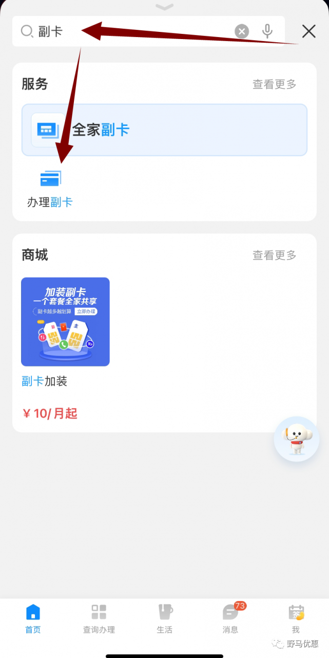 电信副卡怎么收费