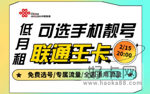 联通大王卡19元套餐介绍