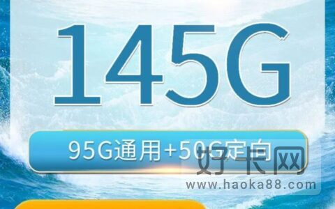 联通海星卡 19元145G流量+200分钟全国通话