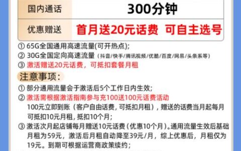 中国电信流量卡19元套餐，流量大、价格低、性价比高