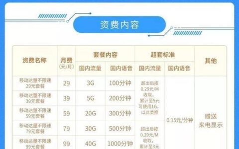 天翼暖心卡39套餐：超值流量，满足日常需求