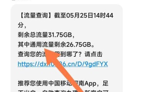 【中国移动】移动查流量发什么短信到10086？