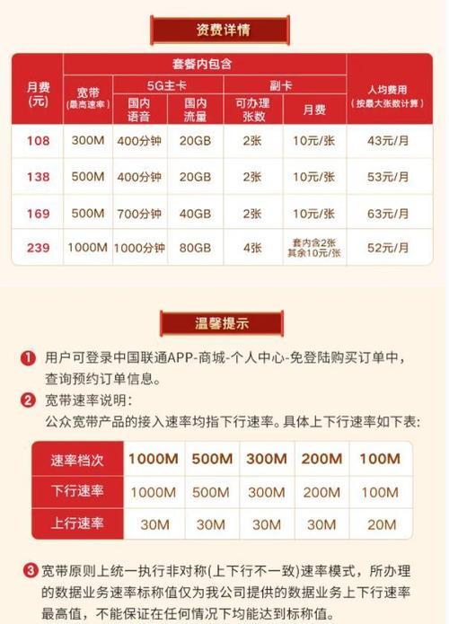 2023年中国联通套餐资费一览表，流量多又便宜的套餐推荐