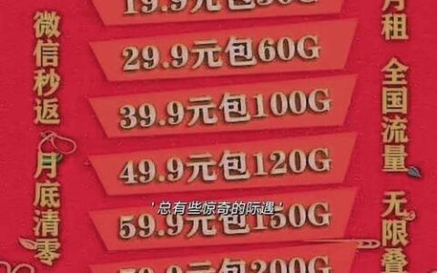 5元包31G流量卡，流量党福音！