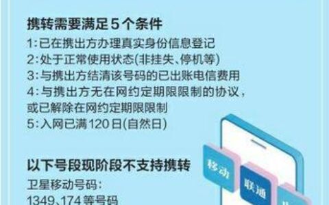 电信携号转网多久可以完成？