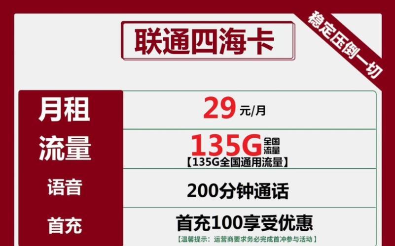 29元50G流量卡，联通大流量套餐新选择