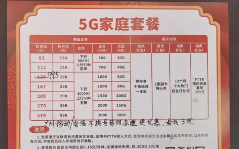 广州联通宽带安装价格及套餐资费一览