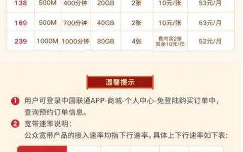 联通宽带最新套餐介绍（2024年5月版）